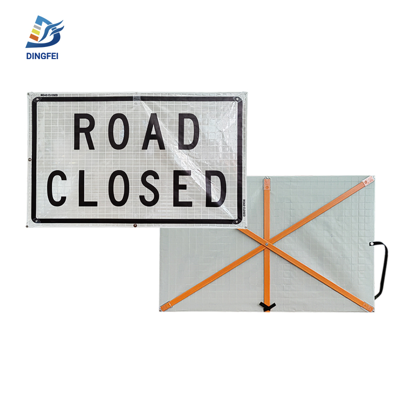 48" x 30" Road Closed Reflective Roll Up Traffic Sign - 